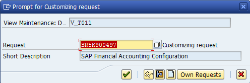 Número de solicitud de personalización de SAP
