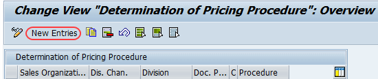determinación de la pantalla de descripción general del procedimiento de tarificación