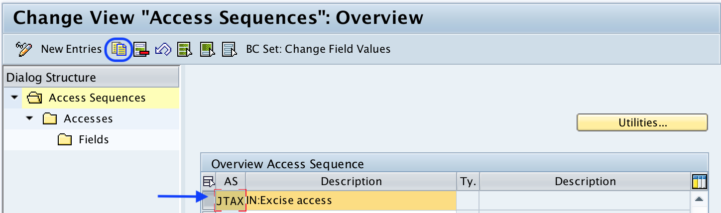 Define access sequences by copy as in SAP