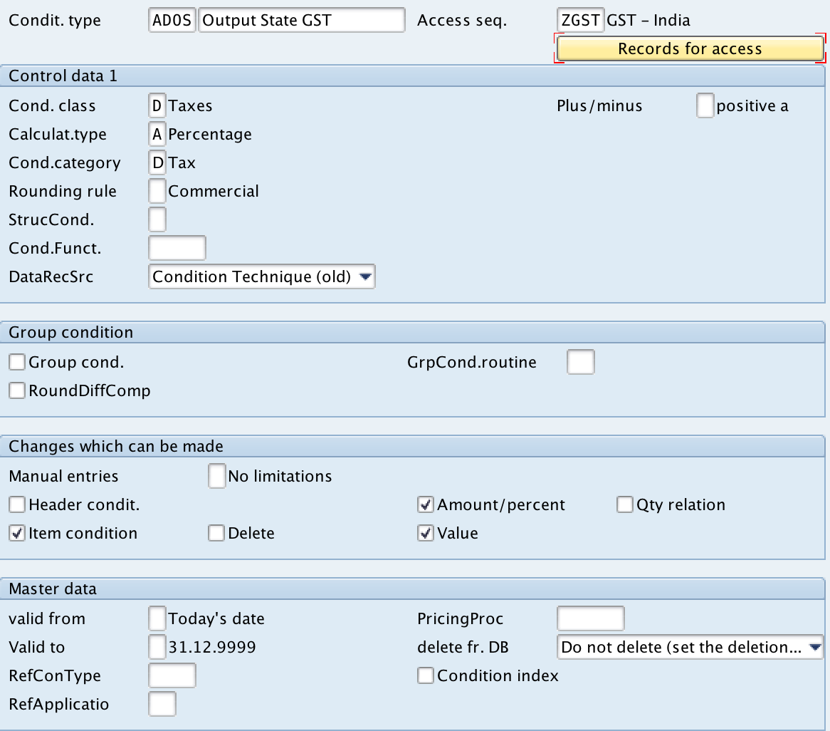 Output state GST