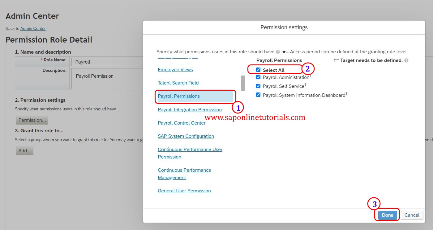 Create Permission Roles in SAP SuccessFactors