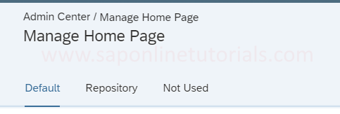 SAP SuccessFactors Manage Home page