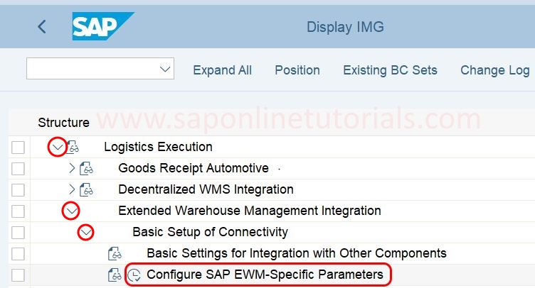 Configure SAP EWM Specific Parameters in SAP Hana