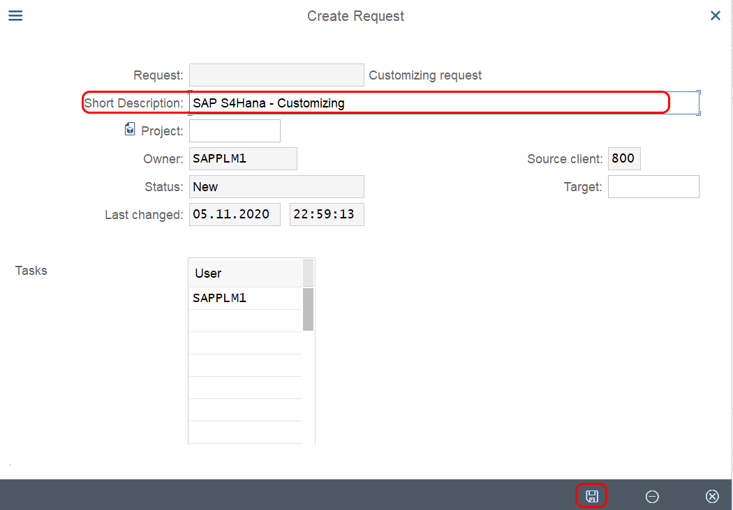 Create create in SAP Hana