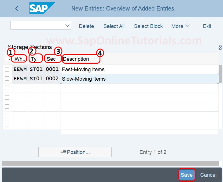 Define Storage Section in SAP S4Hana EWM