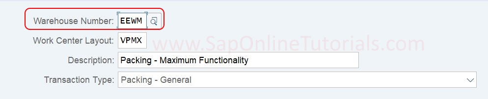 Define Work Center Layout in SAP S4Hana EWM