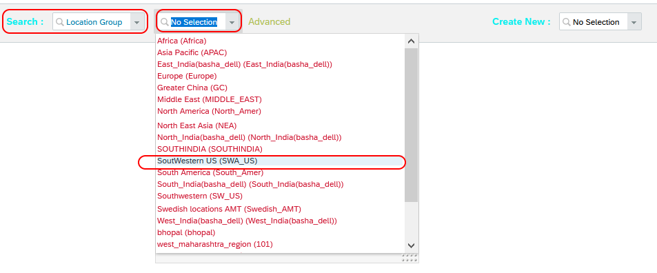 Display location group in SAP SuccessFactors