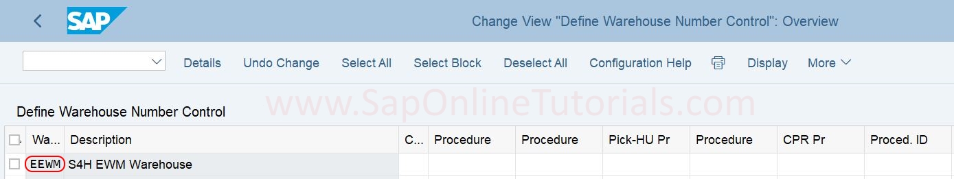 Embedded EWM Warhouse control in SAP S4Hana