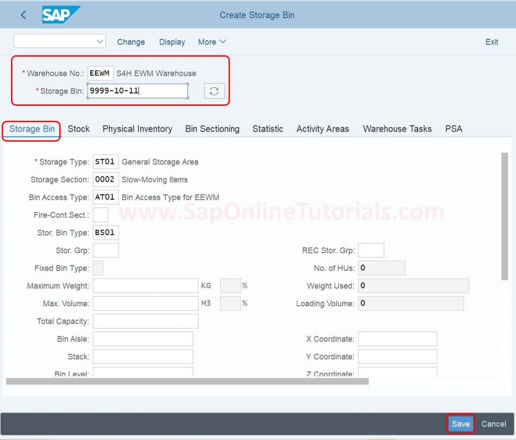 How to Create Storage Bin in SAP S/4Hana EWM SAP Tutorial