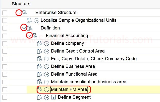 Maintain FM Areas - IMG Menu path in S4Hana