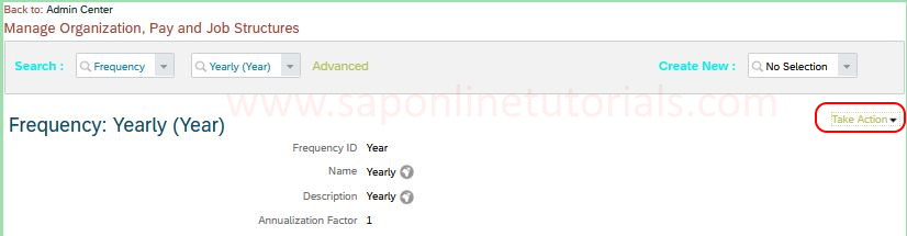 Manage frequency in SAP SuccessFactors