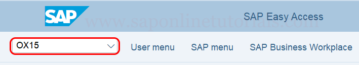 SAP Hana Transaction code OX15 Company code