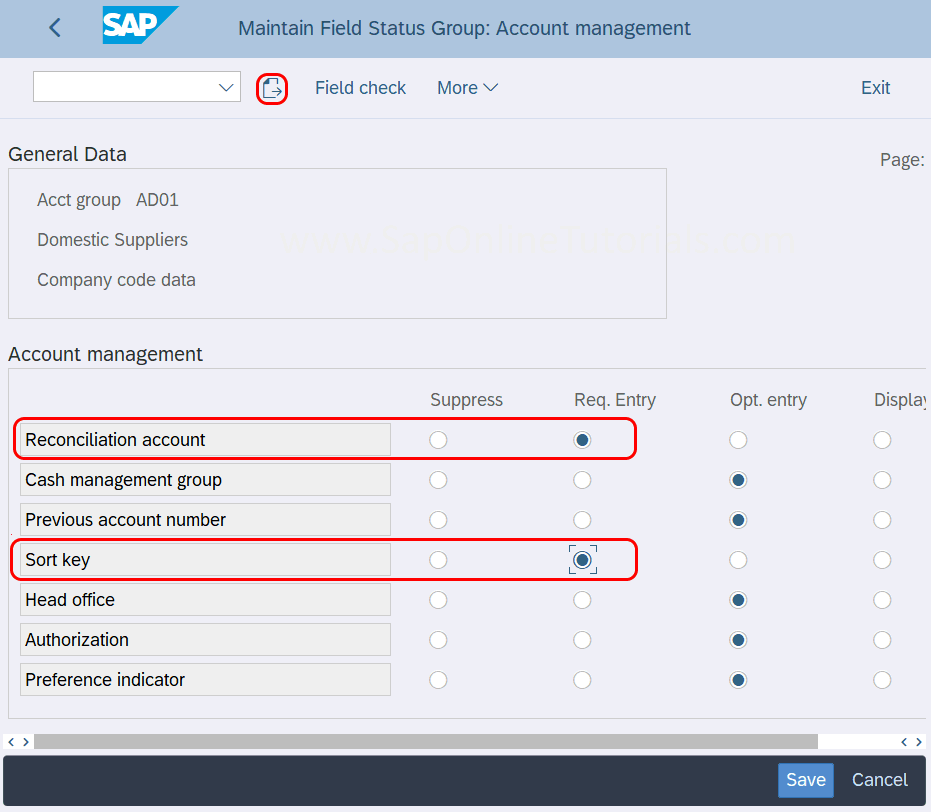 Account management - Vendor Account Groups