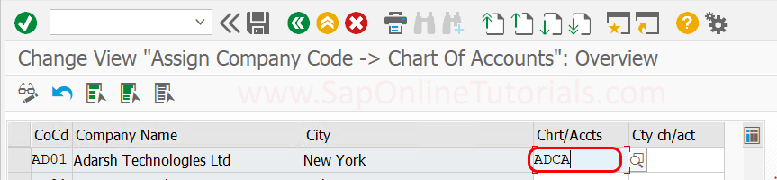 Asignar código de empresa al plan de cuentas en SAP S4 Hana