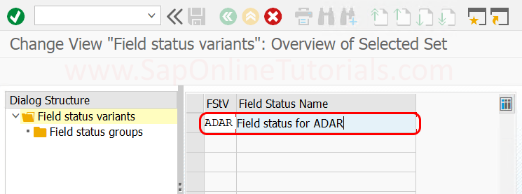 Define Field Status Variants in SAP S4 Hana