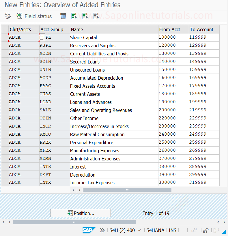 Definir Grupos De Cuentas De Mayor En SAP Hana Sapping 2023