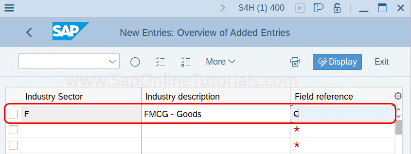 Define Industry Sectors in SAP S4 Hana