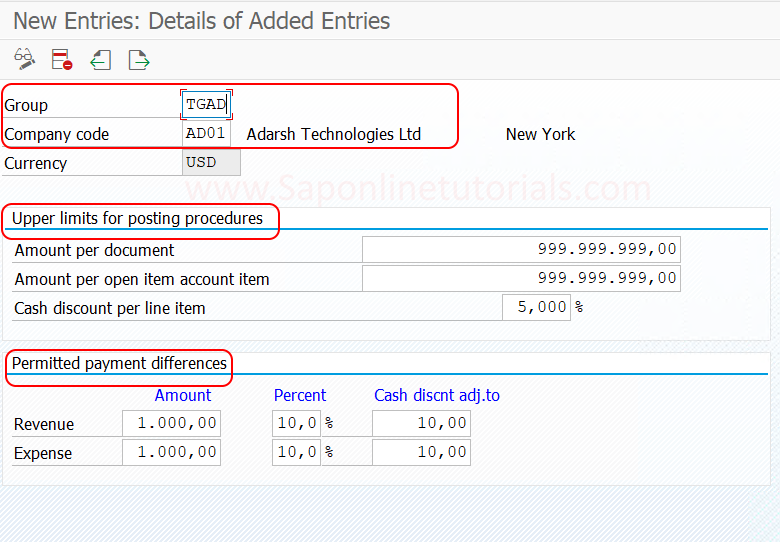 Define Tolerance Groups for Employees in SAP S4 Hana