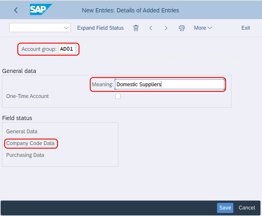 sap vendor account assignment group