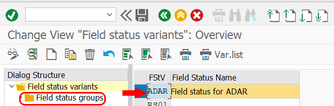 Define field status group in SAP S4Hana