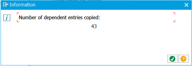 Field status variant in SAP Hana no of entries copied