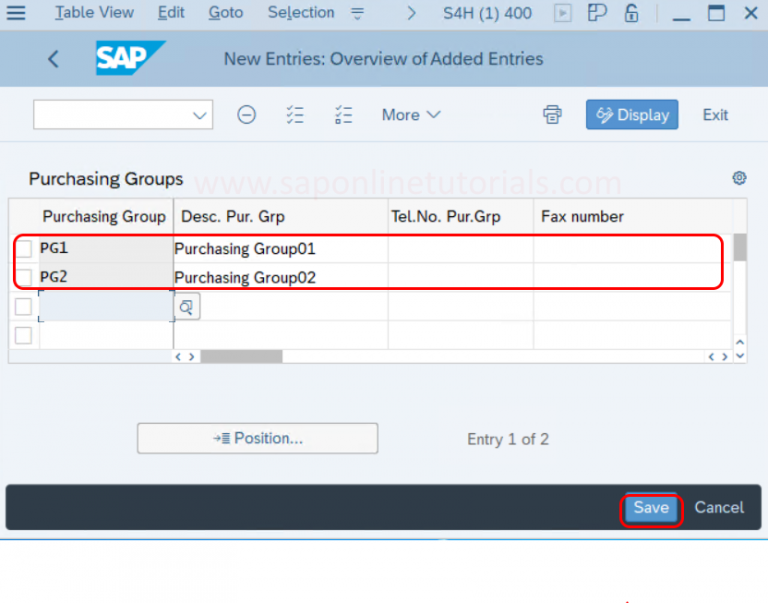 assignment of purchasing group in sap