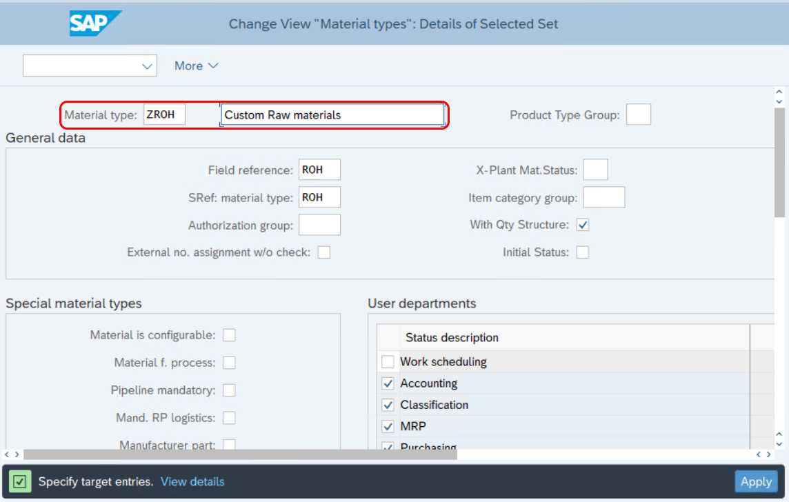 Define Material Types in SAP S/4Hana SAP Tutorial