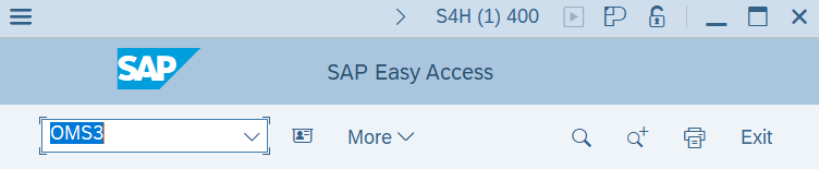 OMS3 transaction code - define industry sectors