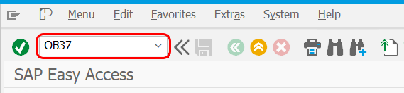 SAP Transaction code OB37
