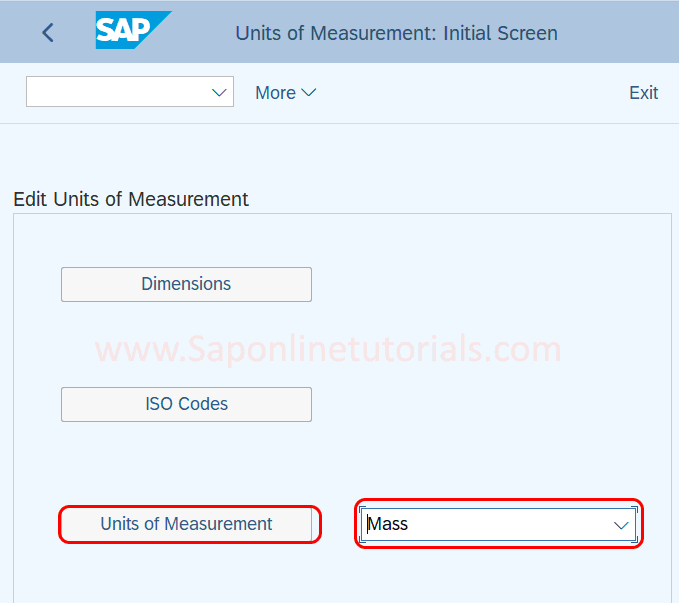 Dimensiones de la unidad de medida en SAP Hana