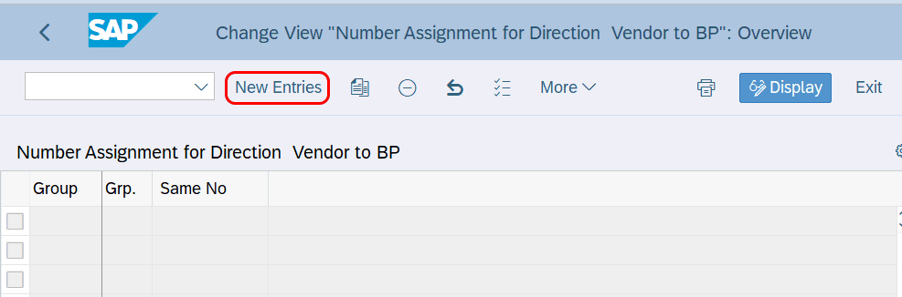 define number assignment for direction bp to vendor path