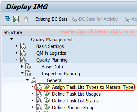 sap material task list assignment table