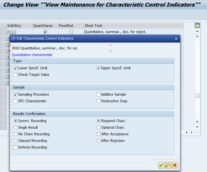 Definir valores predeterminados para el indicador de control en SAP QM