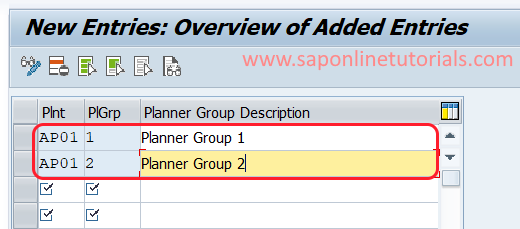 Definir grupo de planificadores en SAP Hana QM