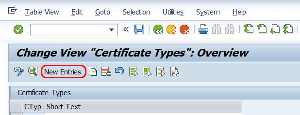 Define new certificate types in SAP Hana QM