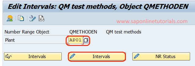 Edit Intervals QM test methods in SAP Hana QM