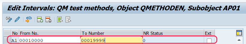 How to define number ranges Inspection Method in SAP QM