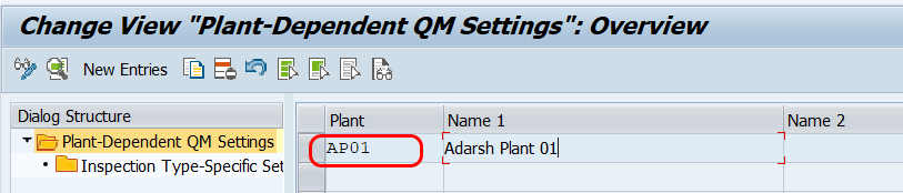 Maintain plant settings in SAP QM