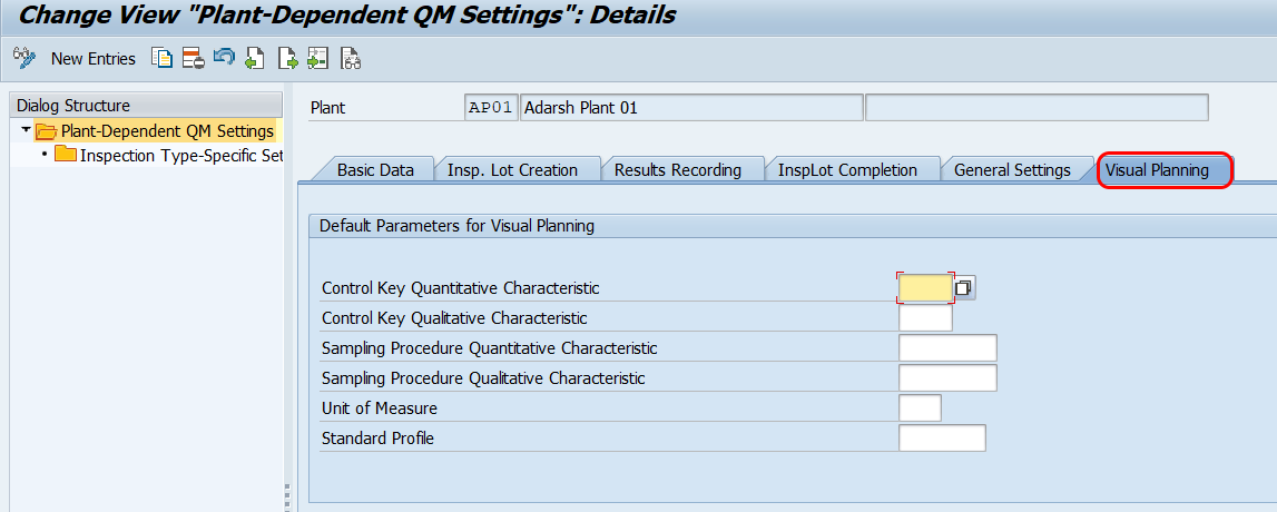 Visual Planning in SAP QM