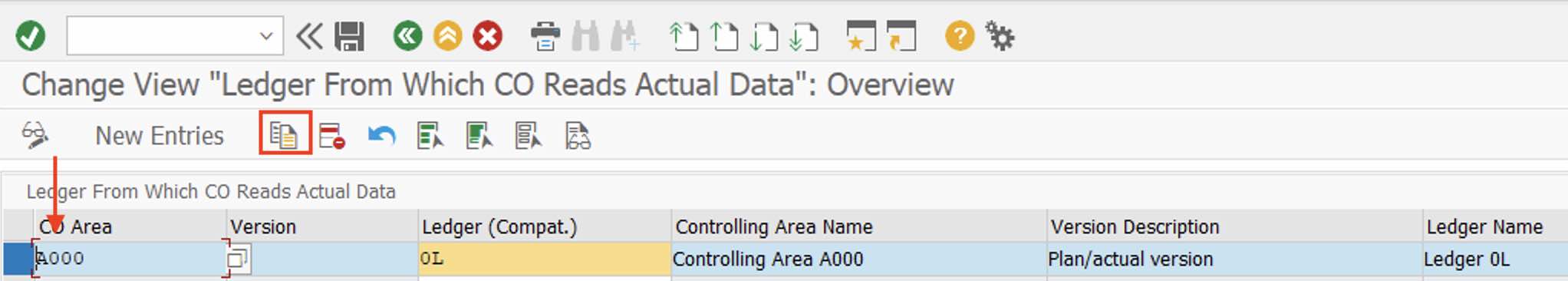 Define Ledger for CO Version in SAP Hana