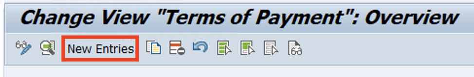 Terms of Payment in SAP Hana - new entries