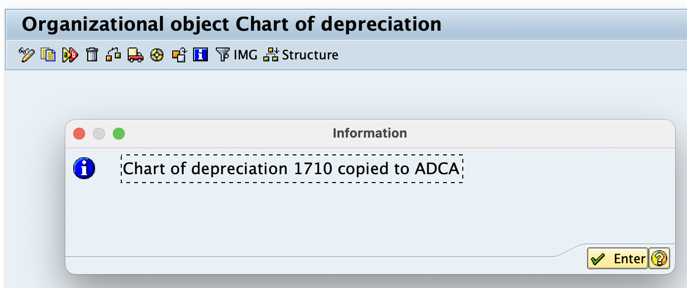 Chart of depreciation copied to new chart of depreciation in SAP Hana
