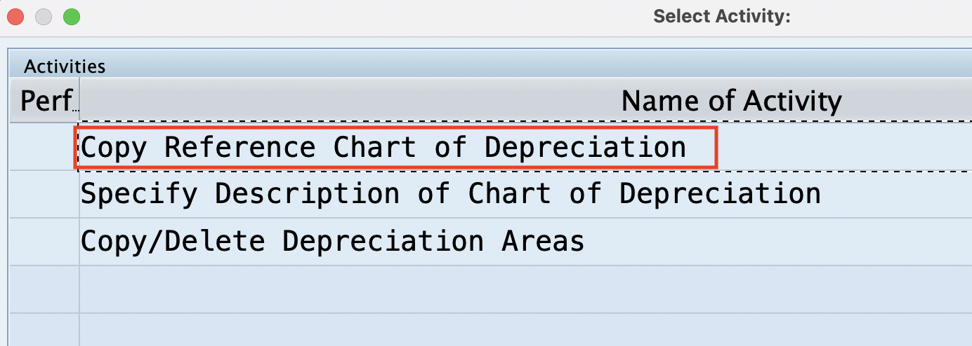 Copy Reference Chart of Depreciation in SAP Hana