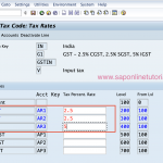 Create GST Tax Codes in SAP HANA