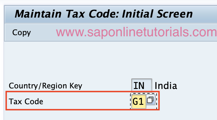 Crear código de impuestos GST en SAP Hana