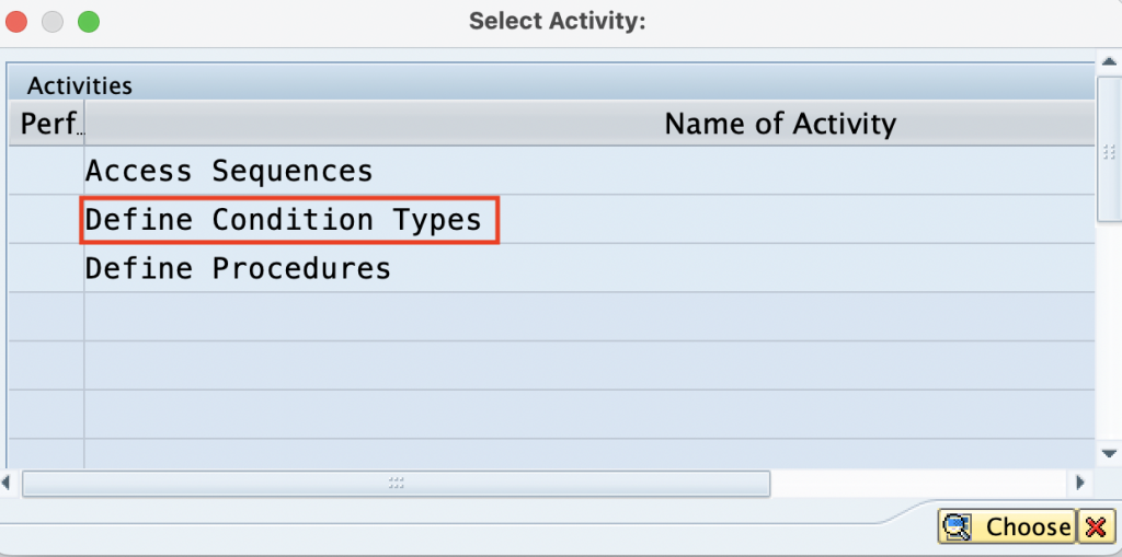 sap condition type account assignment